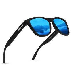 KINGSEVEN Classic Polarized Sunglasses for Women Men Driving Fishing Sun Glasses UV Protection LC759-A1 (Black blue) von KINGSEVEN