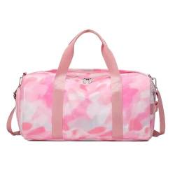 Reisetasche Kinder Duffle Bag Für Mädchen Teens Gymnastik Gym Bag Kids Dance Bag Schuh Fach Wet Pocket Weekender Overnight Sports-Pink Graffiti von KINZE