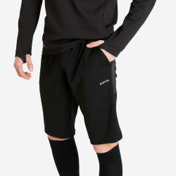 Damen/Herren Fußballhose knielang ‒ VIRALTO schwarz/grau von KIPSTA