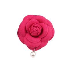 KIZAMI 3 teile/satz 70mm Wolle Perle Herren Rose Blume Revers Brosche Pin Plüsch Tuch Rose Broschen Für Frauen hochzeit Broschen Mit Perle Anhänger von KIZAMI