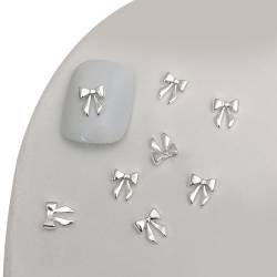 20 Stück 3D Metall Nagelanhänger Mit Schleife Nageldekorationen Nagelkunst Zubehör Für Auffällige Looks von KJDKNC