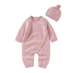 Baby Kleidung Set Gestrickt Bolerojäckche Strickpulli Herbst Winter Warme Jumpsuit Langarm Solide Fleece Winterjacke Babyjacke Casual Oberbekleidung Übergangsjacke Sweater von KKvoPiQ