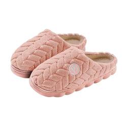 KKvoPiQ Glitzer Schuhe Damen 42 Frauen, rutschfeste Hausschuhe aus Baumwollleinen für drinnen und draußen, Hausschuhe, Sandalen mit offener Spitze, atmungsaktive Schuhe für das Damenschuhe (Pink, 35) von KKvoPiQ