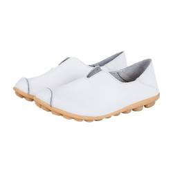 KKvoPiQ Modische, atmungsaktive Damenschuhe mit Schnürung, Freizeitschuhe Damen Schuhe Wasserdicht Leicht (White, 36) von KKvoPiQ