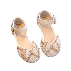 KKvoPiQ Prinzessin Schuhe Mädchen Festliche Kleidschuhe Blumen Party Schuhe Hochzeitsschuhe Festliche Ballerina Schuhe Strassstein Bowknot Pailletten Schuhe Mary Jane Kleid Schuhe von KKvoPiQ