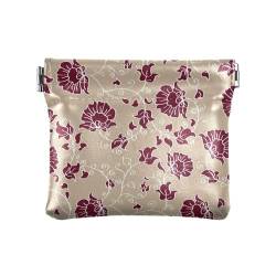 KLL Kleine Geldbörse aus PU-Leder, ausgefallene Mini-Münzgeldbörse für Damen, Vintage-Blumenmuster, rosa Bauernhaus, Vintage Floral Brown, 4.33"(L) x 3.74"(W) x 0.39"(H), Drucken von KLL