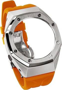 KLVN Premium-Edelstahl-Uhrengehäuse, Mod Kit, für GA2100/2110 Ersatzset, Herren-Metallgehäuse, Fluorkautschuk-Armband, Uhrenzubehör, Einheitsgröße, Achat von KLVN