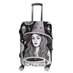 KLWQR Magic Witch Witchcraft Bohemian Drawing Luggage Cover Dustproof Travel Suitcase Cover Elastic Suitcase Protector Luggage Sleeves Fit 19-32 Inch Luggage, Stil:, M von KLWQR