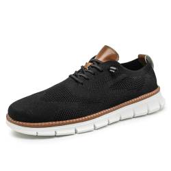 KOBONA Herren-Mesh-Wanderschuhe, Joggingschuhe, atmungsaktive, Flache Mesh-Sneaker, rutschfeste, leichte Schlupfschuhe, Fußgewölbeunterstützung für Outdoor-Reisen von KOBONA