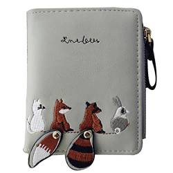 KOMBIUDA 1stk Brieftasche Mit Critter-Print Mehrfachhalter Bifold Geldbörse Für Mädchen Kinder Portemonnaie Mädchen Beutel Wechseln Halter Für Frauen Reißverschluss Ausweis Fräulein Metall von KOMBIUDA