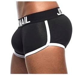 KONG JIMFAN Boxershorts Herren Lang Thong Boxer Herren String Body Nahtlose Unterwäsche Herren Retroshorts Herren Unterwäsche Hose Push Up Slip Herren Boxershort Herren(Schwarz,M) von KONG JIMFAN