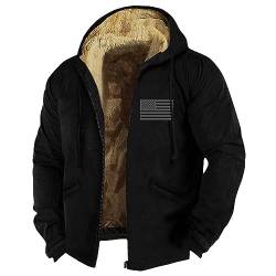 KONG JIMFAN Sweatjacke Herren Trachtenjacke Herren Mens Winter Jackets Strickjacken Segeljacke Herren Sakko Herren Regular Fit Herren Jacke Winter Herbst Sport Outdoor Cabanjacke(Black,4XL) von KONG JIMFAN