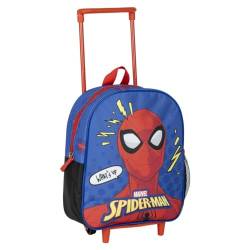 KP Pharma Marvel Spiderman Kinder-Trolley Rucksack mit Rollen für den Schulanfang, ideal für Jungen und Mädchen, Vorschulkindertaschen, Blau - Spiderman, Einheitsgröße, Schulanfang von KP Pharma