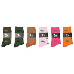 KRAWATTENDACKEL Wildschweinsocken/Business-Socken - Unisex für Damen & Herren - Modell und Größen nach Auswahl | Jagd/Jäger 474 Orange Wildschwein Grün 36-40 von KRAWATTENDACKEL