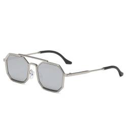 KTUCN Klassische Sonnenbrille aus Metall für Herren, quadratische Sonnenbrille für Damen, trendige, luxuriöse Sonnenbrille, Steampu von KTUCN