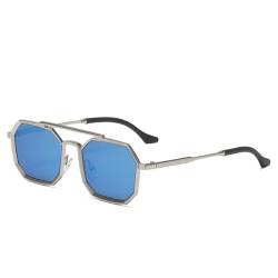 KTUCN Klassische Sonnenbrille aus Metall für Herren, quadratische Sonnenbrille für Damen, trendige, luxuriöse Sonnenbrille, Steampu von KTUCN