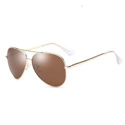 KTUCN Polarisierte Sonnenbrille für Herren und Damen, Metallrahmen, fürs Autofahren, Strand, Fahrradfahren, Reisen, Blendschutz, C3 von KTUCN