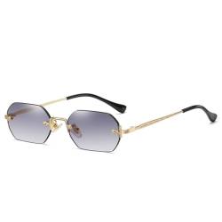 KTUCN Randlose Sonnenbrille Retro Punk Farbverlauf Shades, C5, BH10249 von KTUCN