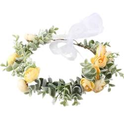 Braut-Stirnbänder mit Blumenmuster, Blumengirlanden, Haarkranz, Brautblume für Hochzeit, Blumenstirnbänder für Damen von KUAIYIJU