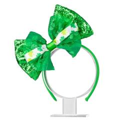 KUAIYIJU StPatrick Day Haarreif mit Pailletten, grüne Schleife, irischer Nationalfeiertag, Party, Kopfzubehör von KUAIYIJU