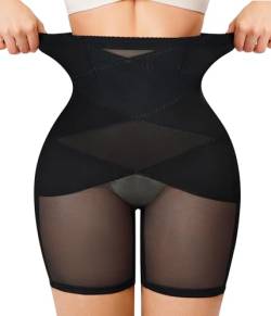 KUMAYES Bauchweg Unterhose Damen Shapewear Hohe Taille Nahtlose Bauchkontrolle Höschen Shaping Unterwäsche Leggings Body Shaper Miederpants (Schwarz, L) von KUMAYES