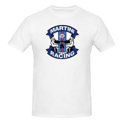 Compatible with Martini Racing Herren-T-Shirt aus Baumwolle, kurzärmelig, Rundhalsausschnitt, Klassische Passform, atmungsaktiv, Basic-T-Shirts, lässige Sommer-Tops von KVHSVEGO