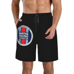 KVHSVEGO Compatible with Martini Racing Herren-Strandshorts mit Tasche, Sommershorts, lässige Shorts von KVHSVEGO