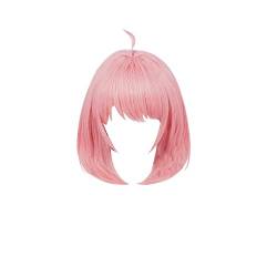 Halloween Anime Cosplay Niedlich Rosa Kurzes Haar Perücke Synthetisch Gerades Haar Party Kostüm Perücken von KWCLTH