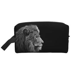 Jungle Lion Reise-Kulturtasche Jungle Lion Reise-Make-up-Tasche, tragbare Reise-Kosmetiktasche mit großer Kapazität für Frauen und Männer Reise-Toilettenartikel Lernen Tägliche Aufbewahrungstasche von KWQDOZF