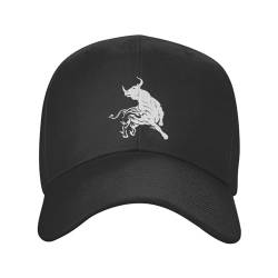 KWQDOZF Sternzeichen Stier Casquette verstellbare Mode Sport Skull Cap Baseball Cap schwarz von KWQDOZF