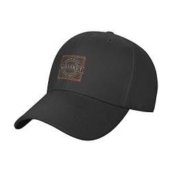 KWQDOZF Vintage Whiskey Label Baseball Cap Herren und Damen Entenzunge Hut Casquette verstellbar von KWQDOZF