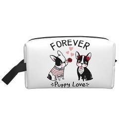 Puppy Love Reise-Kulturtasche Puppy Love Reise-Make-up-Tasche, tragbare Reise-Kosmetiktasche mit großer Kapazität für Frauen und Männer, Reise-Toilettenartikel, Lern-Aufbewahrungstasche für den täglic von KWQDOZF