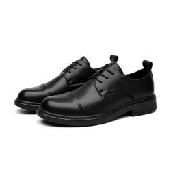 KYOESCAI Herren Schwarz Anzugschuhe Derby Schnürschuhe Business Schuhe Formale Moderne Klassische Oxford Hochzeit Schuhe,Schwarz,44 EU von KYOESCAI