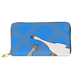 KadUe Gray Goose Leather Wallet Fashionable Women's,Multiple Compartments for Cards and Cash Credit Cards, Schwarz , Einheitsgröße, Zeitgenössisch von KadUe