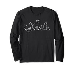 Kamala-Katzen-Typografie Langarmshirt von Kamala Cat Tees