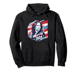 Kamala Harris Wahlkatze Lady 2024 Demokrat Crazy Kitty Pullover Hoodie von Kamala Harris 2024 President Comm La Funny