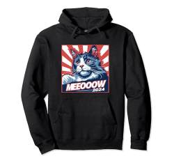 Meow 2024 Lustige Kamala Harris Wahlkatze Lady Crazy Kitty Pullover Hoodie von Kamala Harris 2024 President Comm La Funny