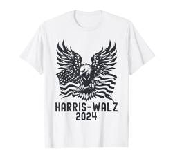 Harris Walz 2024 Retro Vintage US Präsidentschaftswahl 2024 T-Shirt von Kamala Harris Tim Walz President 2024