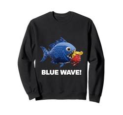 Blue Wave dominiert große Fische, die Trump schlucken Sweatshirt von Kamala the Wave