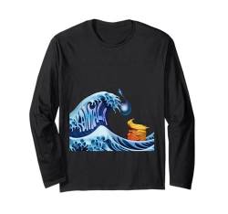 Kamala Wave überragt Trump in auffälliger Kunst Langarmshirt von Kamala the Wave