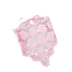 Häkel-Haarbandana, gestrickt, DIY, hohler Spitzenrand-Kopftuch, handgefertigtes Häkel-Haarbandana, Haarschal, dreieckige Stirnbänder, Häkel-Haarband, Kopftuch for Frauen und Mädchen (Color : Pink 4, von KanDuo