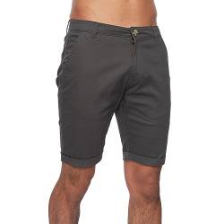 Kandor kurze hosen Herren – Sommer chino shorts für männer, stretch bermuda kurze Hose, 98% Baumwolle Herrenshorts mit Taschen (Raven, W-30) von Kandor
