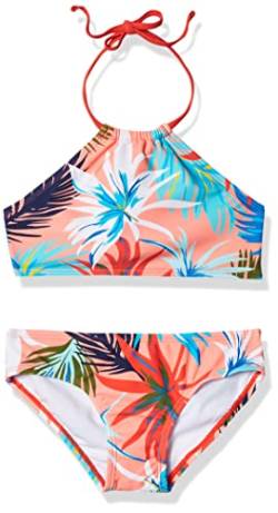 Kanu Surf Girls' Mahina Beach Sport Halter Bikini 2-Piece Swimsuit, Cool Breeze Coral, 12 von Kanu Surf