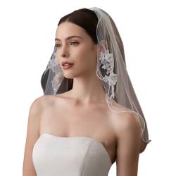 Hochzeit Schleier Haar Kamm Frauen Hochzeit Zeremonie Haar Kamm Kurzen Schleier Schleier Party Zubehör von Kaohxzklcn