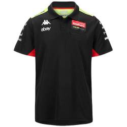 Kappa Acrazon Poloshirt für Erwachsene, VR46 Pertamina Enduro Moto GP, offiziell, Herren, Schwarz, Schwarz , XXL von Kappa