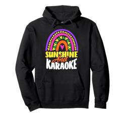 Sonnenschein und Karaoke Bunte Herz Regenbogen Pullover Hoodie von Karaoke Musik Enthusiasten Party Spaß Liebhaber