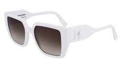 Sonnenbrillen  Karl lagerfeld Kl6098s col. 105 Donna Squadrata Bianco von Karl Lagerfeld