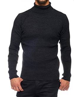 Karl's people Herren Feinstrick Rollkragenpullover in verschieden Farben K-107, Größe L, Farbe Anthrazit von Karl´s People