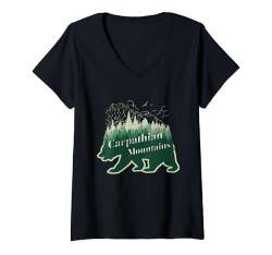 Damen Karpaten T-Shirt mit V-Ausschnitt von Karpaten-Souvenirladen