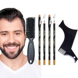 Bartformer-Set - Friseurstift-Anleitung, Vorlagen, Gesichtsbehaarung, Styling-Tool-Set | Bartaufstellungswerkzeug, vielseitig einsetzbar, langlebig, für den Haaransatz des Bartes Kasmole von Kasmole